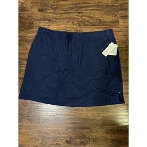 Emily Daniels Skort Women’s Navy Pull On Size 1X NWT